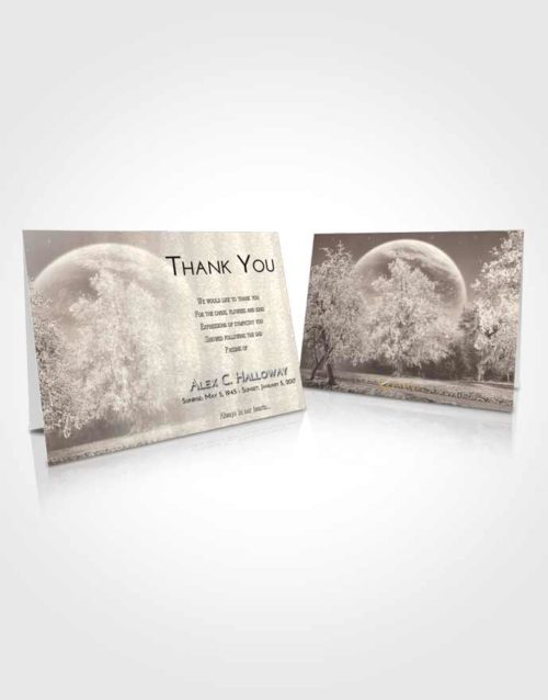 Funeral Thank You Card Template Tranquil Snowy Love