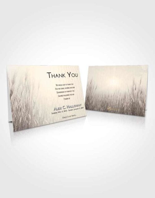 Funeral Thank You Card Template Tranquil Soft Wheat
