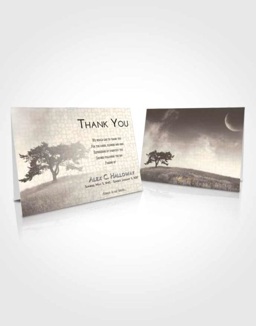 Funeral Thank You Card Template Tranquil Solumn Tree