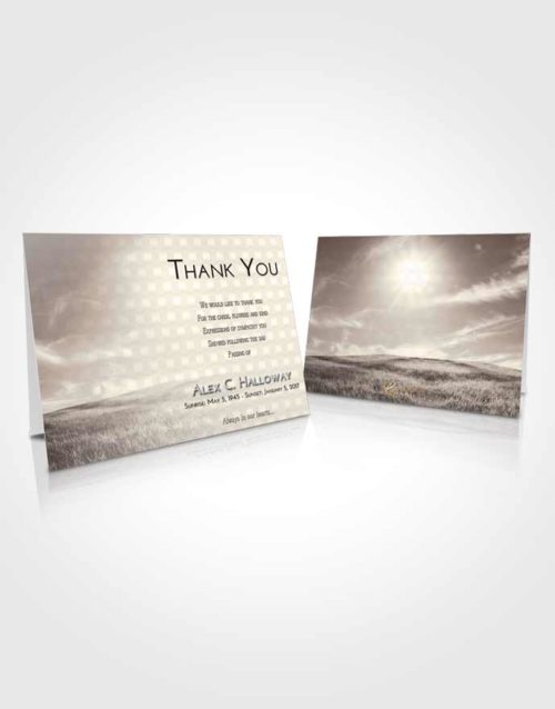 Funeral Thank You Card Template Tranquil Summer Fields