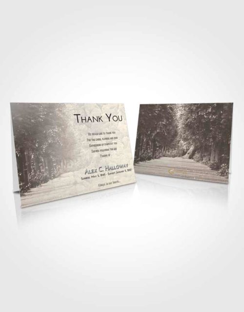 Funeral Thank You Card Template Tranquil Summer Forest