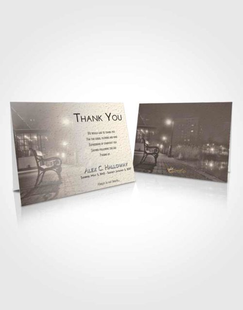 Funeral Thank You Card Template Tranquil Vintage Walk