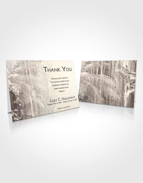 Funeral Thank You Card Template Tranquil Waterfall Breeze