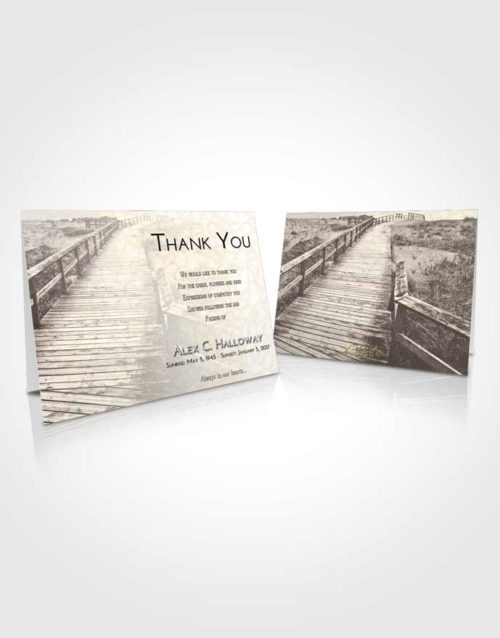 Funeral Thank You Card Template Tranquil Wooden Walk