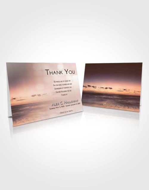 Funeral Thank You Card Template Vintage Love Beautiful Sunset