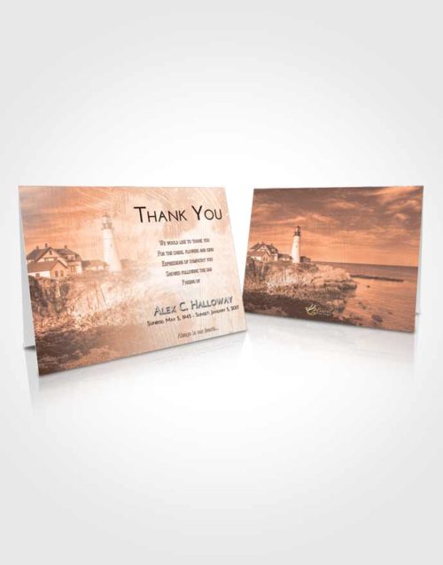 Funeral Thank You Card Template Vintage Love Lighthouse Journey