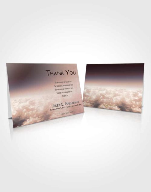 Funeral Thank You Card Template Vintage Love Return to the Clouds