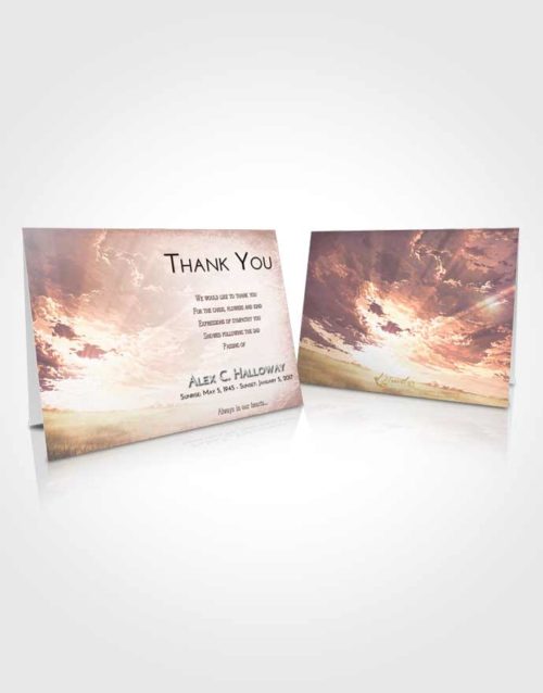 Funeral Thank You Card Template Vintage Love Sunset Mystery