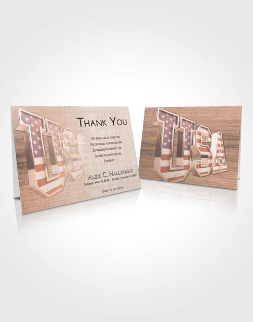 Funeral Thank You Card Template Vintage Love USA