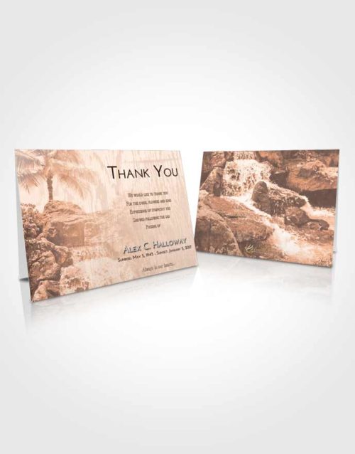Funeral Thank You Card Template Vintage Love Waterfall Masterpiece