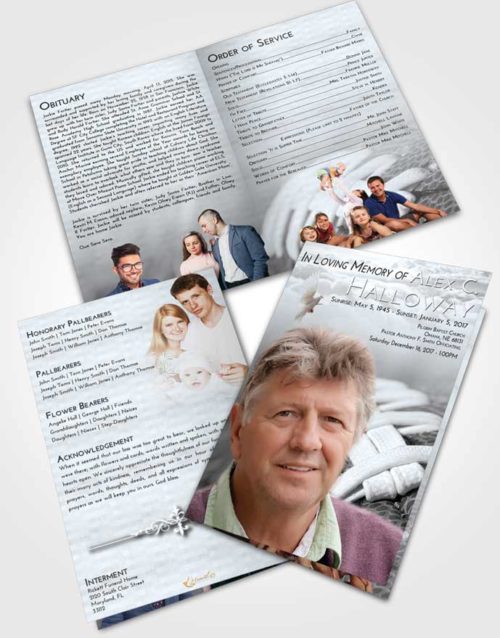 Bifold Order Of Service Obituary Template Brochure Freedom Football Life