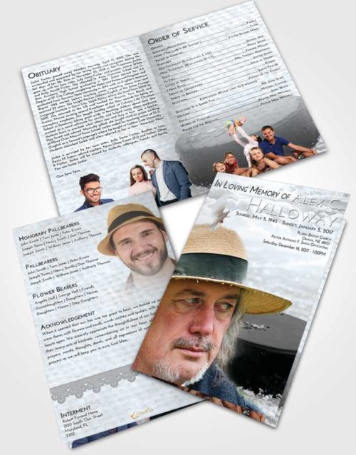 Bifold Order Of Service Obituary Template Brochure Freedom Puck of Honor
