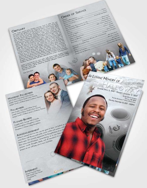 Bifold Order Of Service Obituary Template Brochure Freedom Soccer Miracle