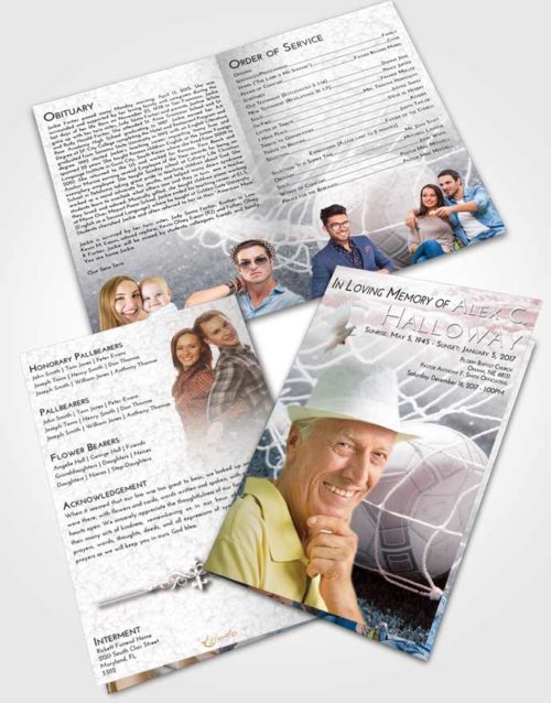 Bifold Order Of Service Obituary Template Brochure Morning Soccer Pride