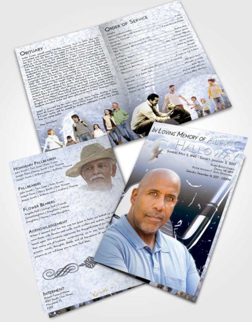 Bifold Order Of Service Obituary Template Brochure Splendid Golf Swing