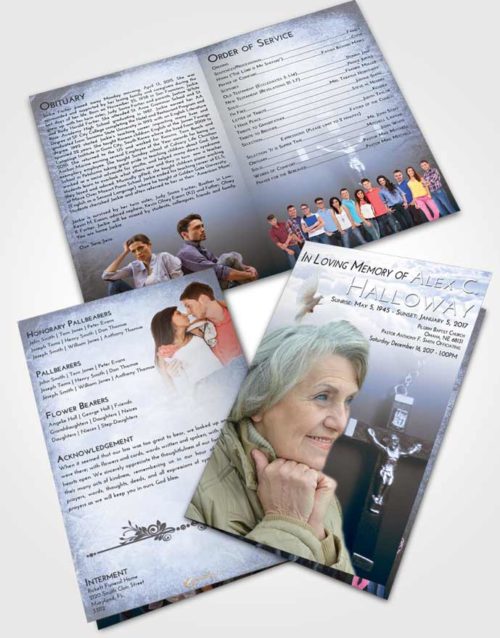 Bifold Order Of Service Obituary Template Brochure Splendid Rosary Love