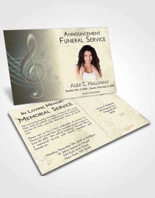 Funeral Announcement Card Template At Dusk Allegro