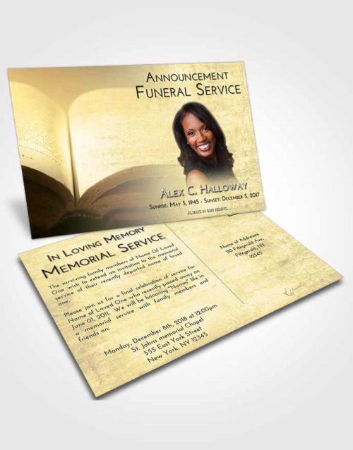Funeral Announcement Card Template At Dusk Bible Faith