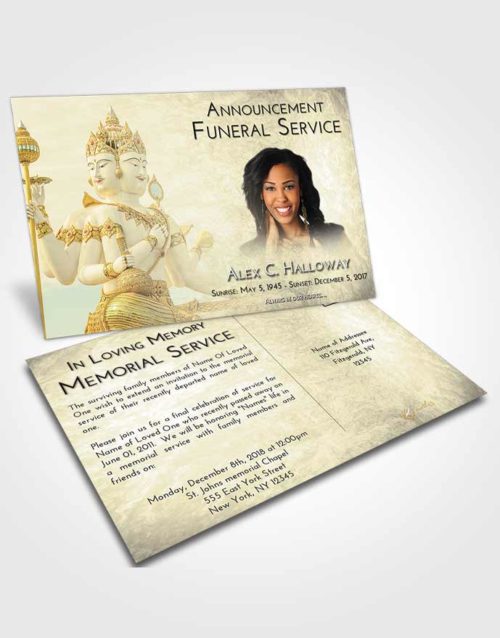 Funeral Announcement Card Template At Dusk Brahma Desire