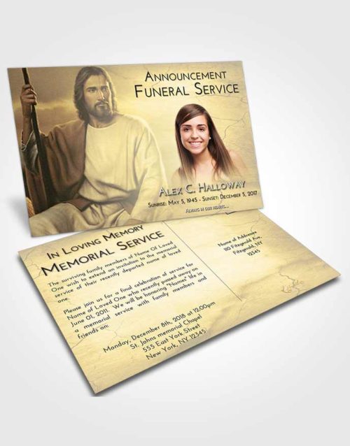 Funeral Announcement Card Template At Dusk Jesus Prayers