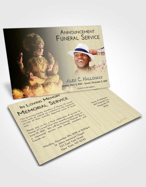 Funeral Announcement Card Template At Dusk Lakshmi Surprise