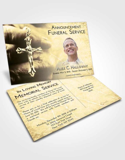 Funeral Announcement Card Template At Dusk Rosary Life