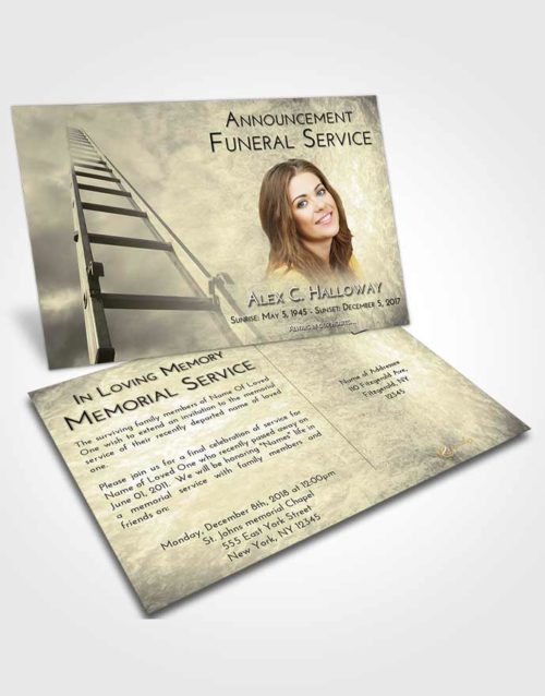 Funeral Announcement Card Template At Dusk Stairway to Forever