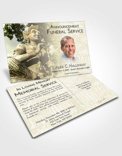 Funeral Announcement Card Template At Dusk Vishnu Surprise