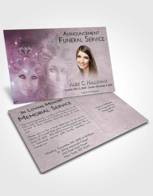 Funeral Announcement Card Template Evening Hindu Desire
