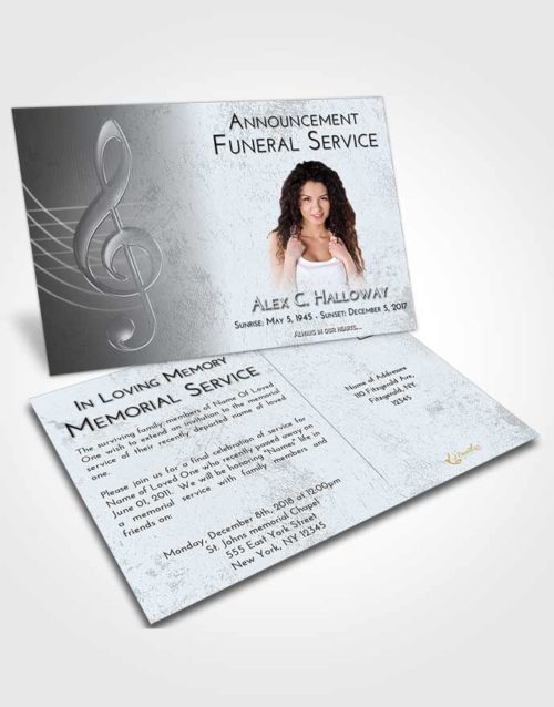 Funeral Announcement Card Template Freedom Allegro