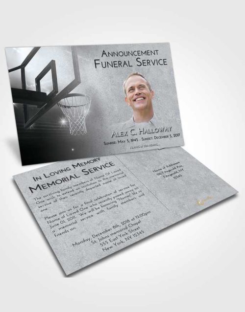 Funeral Announcement Card Template Freedom Basketball Pride