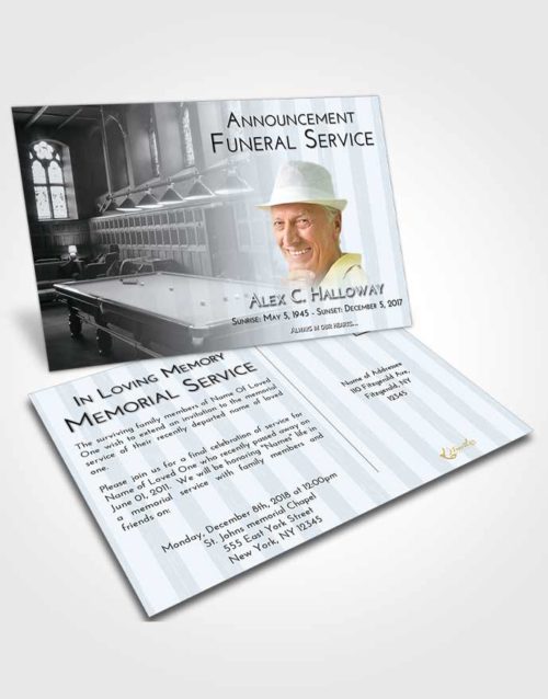 Funeral Announcement Card Template Freedom Billiards Journey