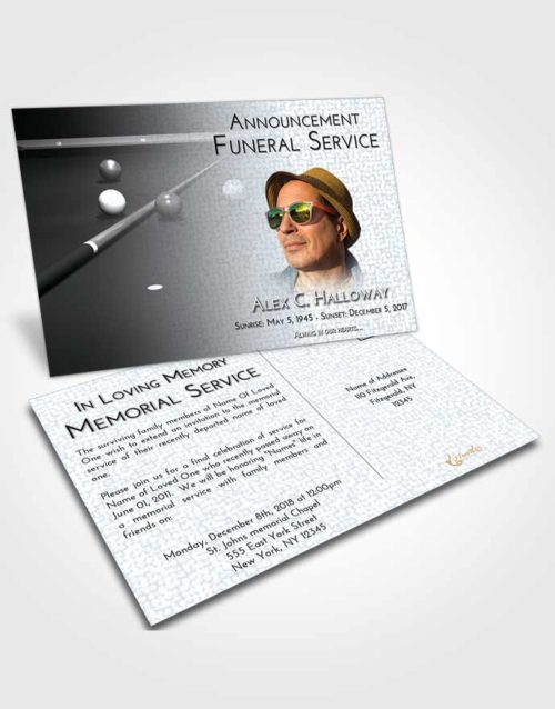 Funeral Announcement Card Template Freedom Billiards Peace