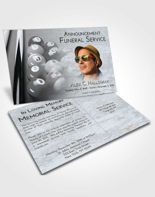 Funeral Announcement Card Template Freedom Billiards Serenity