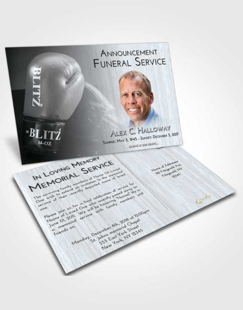Funeral Announcement Card Template Freedom Boxing Blitz