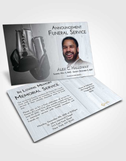 Funeral Announcement Card Template Freedom Boxing Day