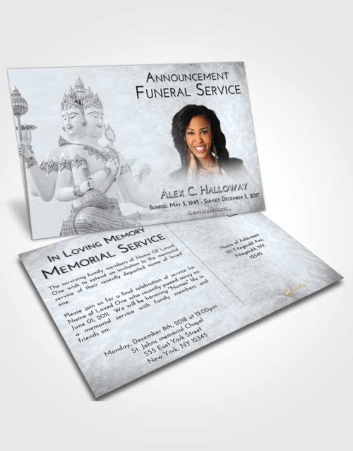 Funeral Announcement Card Template Freedom Brahma Desire