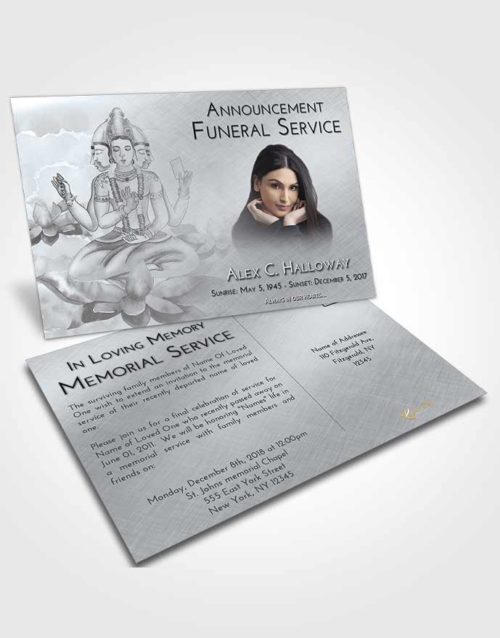 Funeral Announcement Card Template Freedom Brahma Surprise