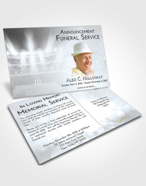 Funeral Announcement Card Template Freedom Cricket Pride