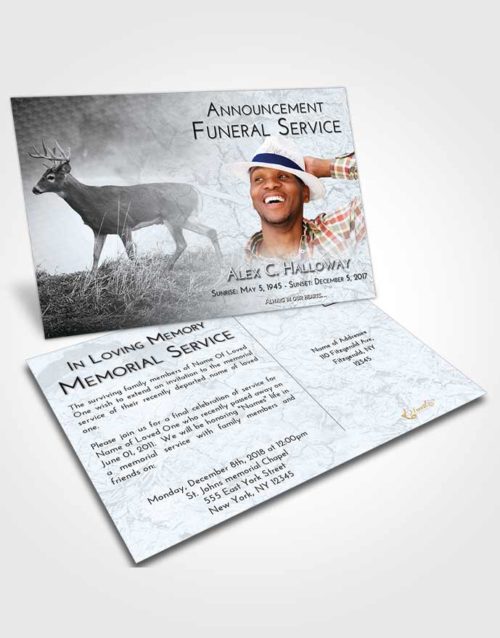 Funeral Announcement Card Template Freedom Deer Game