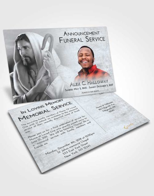 Funeral Announcement Card Template Freedom Faith in Jesus