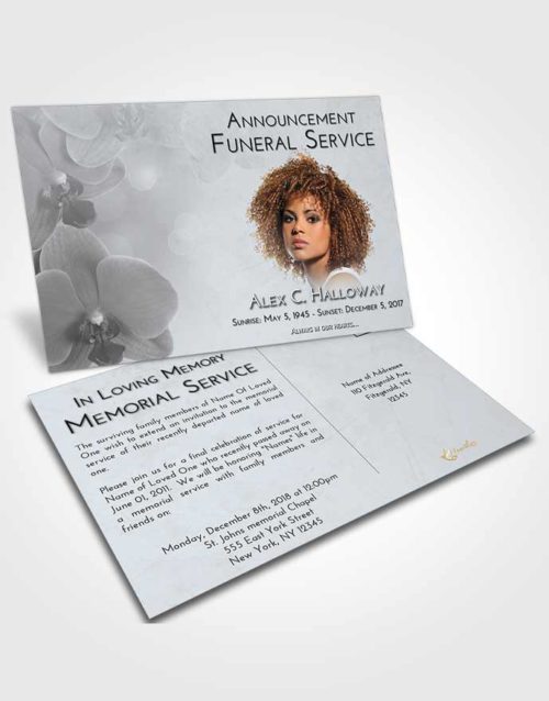 Funeral Announcement Card Template Freedom Floral Love