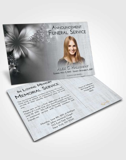 Funeral Announcement Card Template Freedom Floral Lust