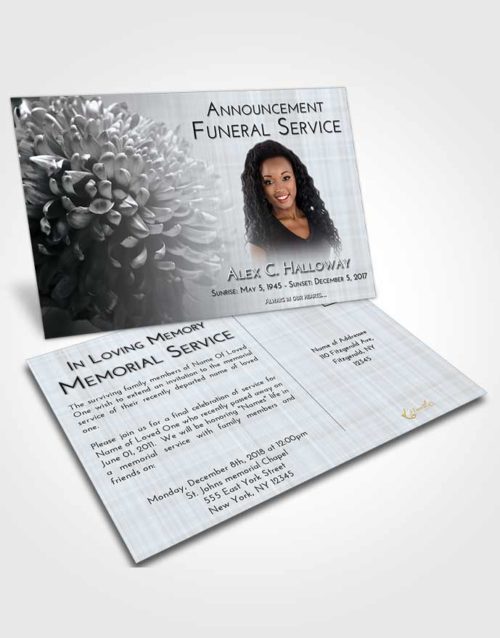 Funeral Announcement Card Template Freedom Floral Morning