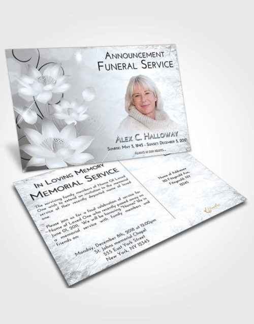 Funeral Announcement Card Template Freedom Floral Peace