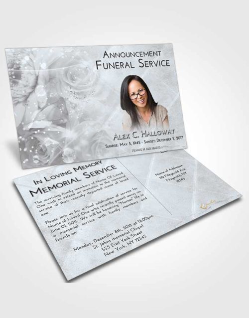 Funeral Announcement Card Template Freedom Floral Relaxation