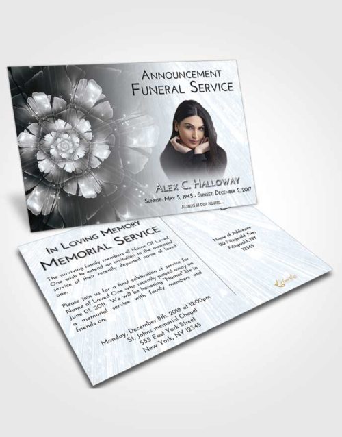 Funeral Announcement Card Template Freedom Floral Secret