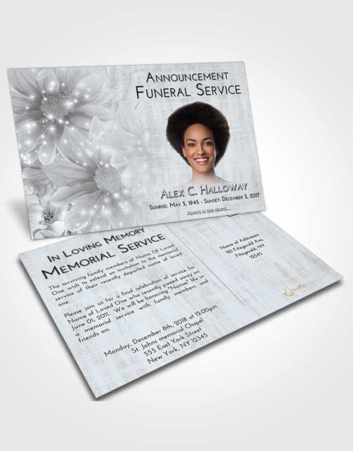 Funeral Announcement Card Template Freedom Floral Summer