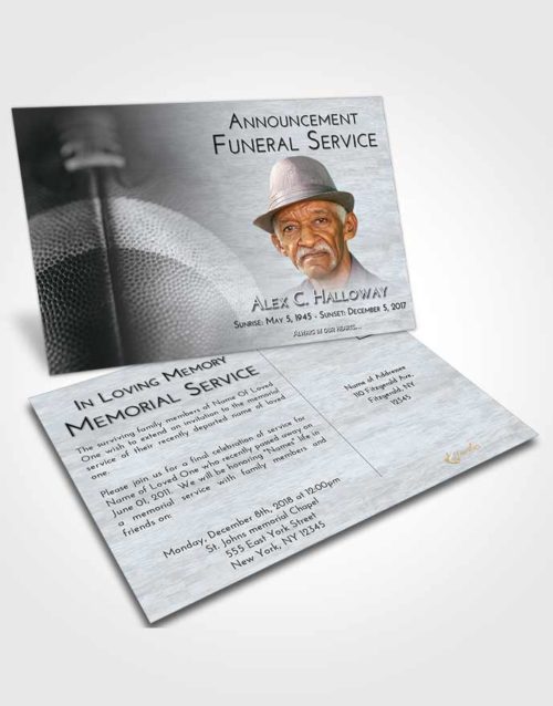Funeral Announcement Card Template Freedom Football Journey
