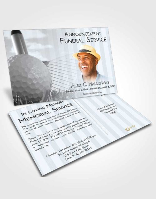 Funeral Announcement Card Template Freedom Golf Day